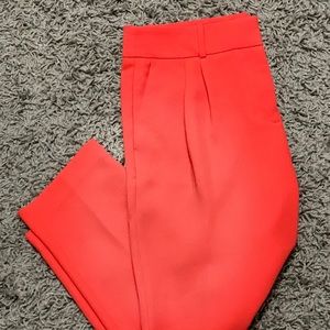 J Crew cropped salmon pink trousers
